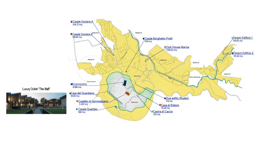 Alt:"Planimetria della Tenuta di Sammezzano"
